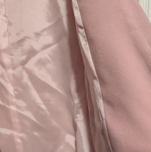 NyGard Collection Blush Pink Ruffle Blazer Size 12 Feminine Career Spring Jacket - Picture 4 of 8